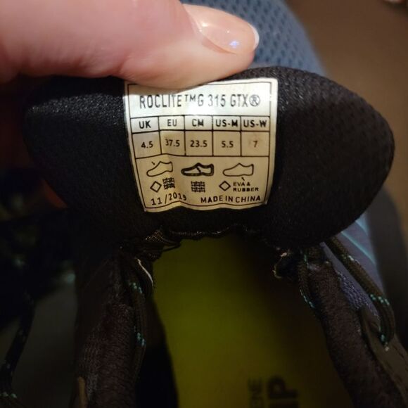 Inov-8 Roclite 315 GTX Running Shoe Navy/Teal size 7 - Picture 7 of 7